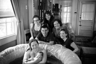 Midwives and Clients after a successful home birth